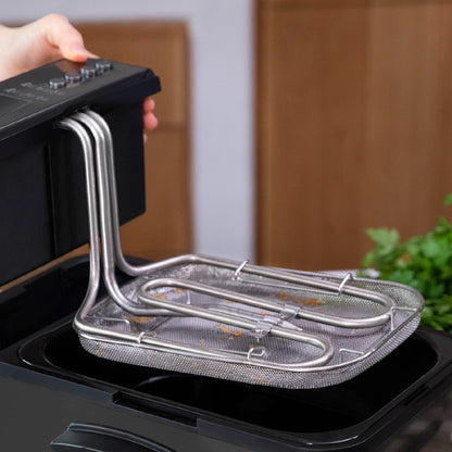 Freidora De Aceite De 3,2 Litros Cleanfry Luxury 3000 Dark. 2400 W, Acero Inoxidable Tintado En Negro, 5 Programas Preestablecidos, Filtro Oilclean_4