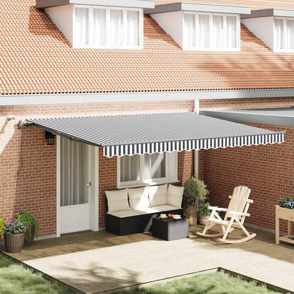 Toldo Retráctil Automático Luz Led Antracita Blanco 450x300 Cm_1