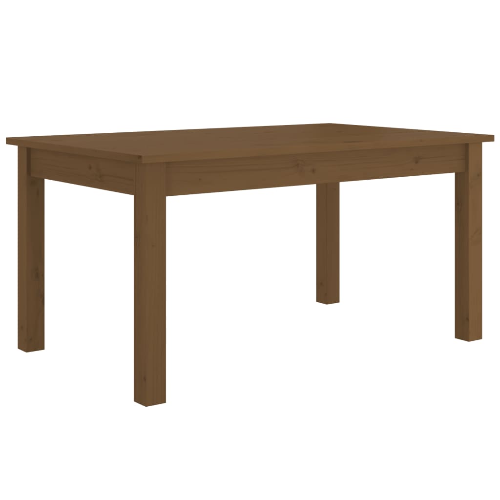 Mesa De Centro Madera Maciza De Pino Marrón Miel 80x50x40 Cm_0