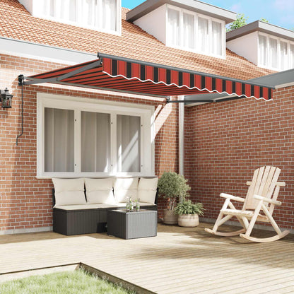 Toldo Retráctil Naranja Y Marrón 300 X 250 Cm_2