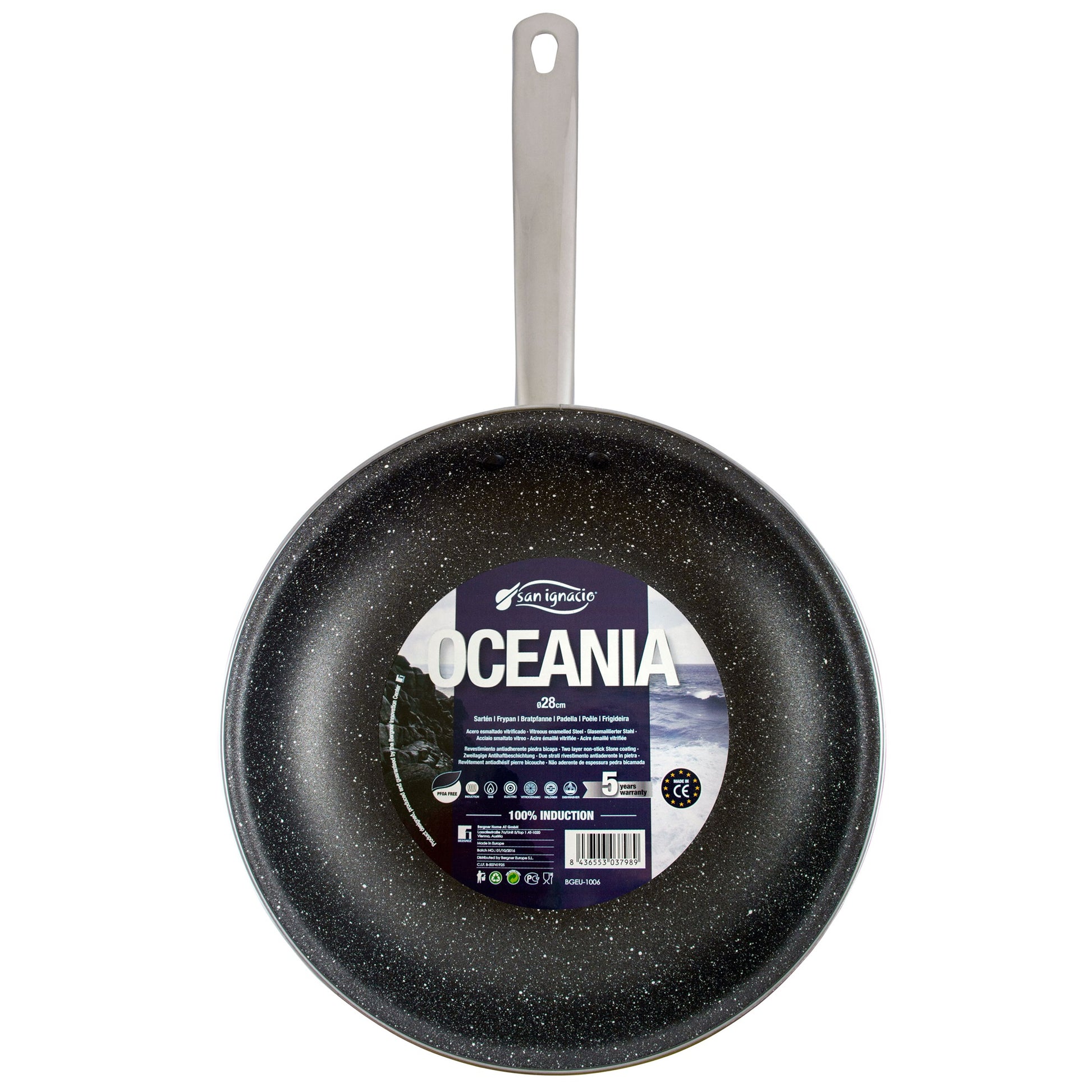 Sarten 28cm Con Revestimiento Interior De Mármol Y Exterior De Esmalte Oceania Con Mango De Acero Inoxidable_2