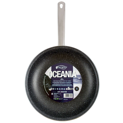 Sarten 28cm Con Revestimiento Interior De Mármol Y Exterior De Esmalte Oceania Con Mango De Acero Inoxidable_2