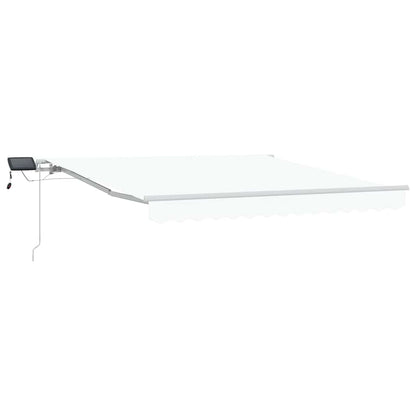 Toldo Retráctil Blanco 300 X 250 Cm Tela Y Aluminio_0