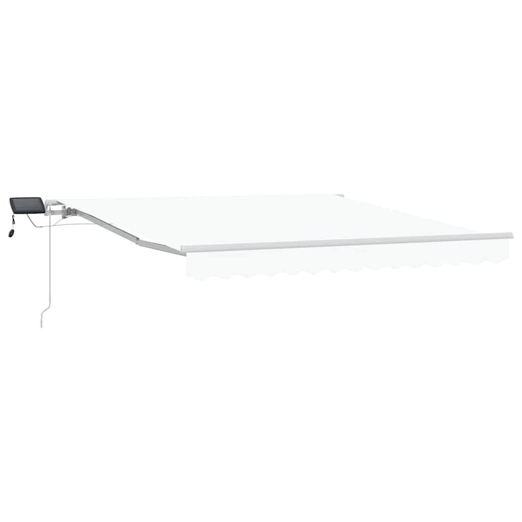 Toldo Retráctil Blanco 350 X 250 Cm Tela Y Aluminio_0