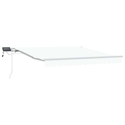Toldo Retráctil Blanco 350 X 250 Cm Tela Y Aluminio_0