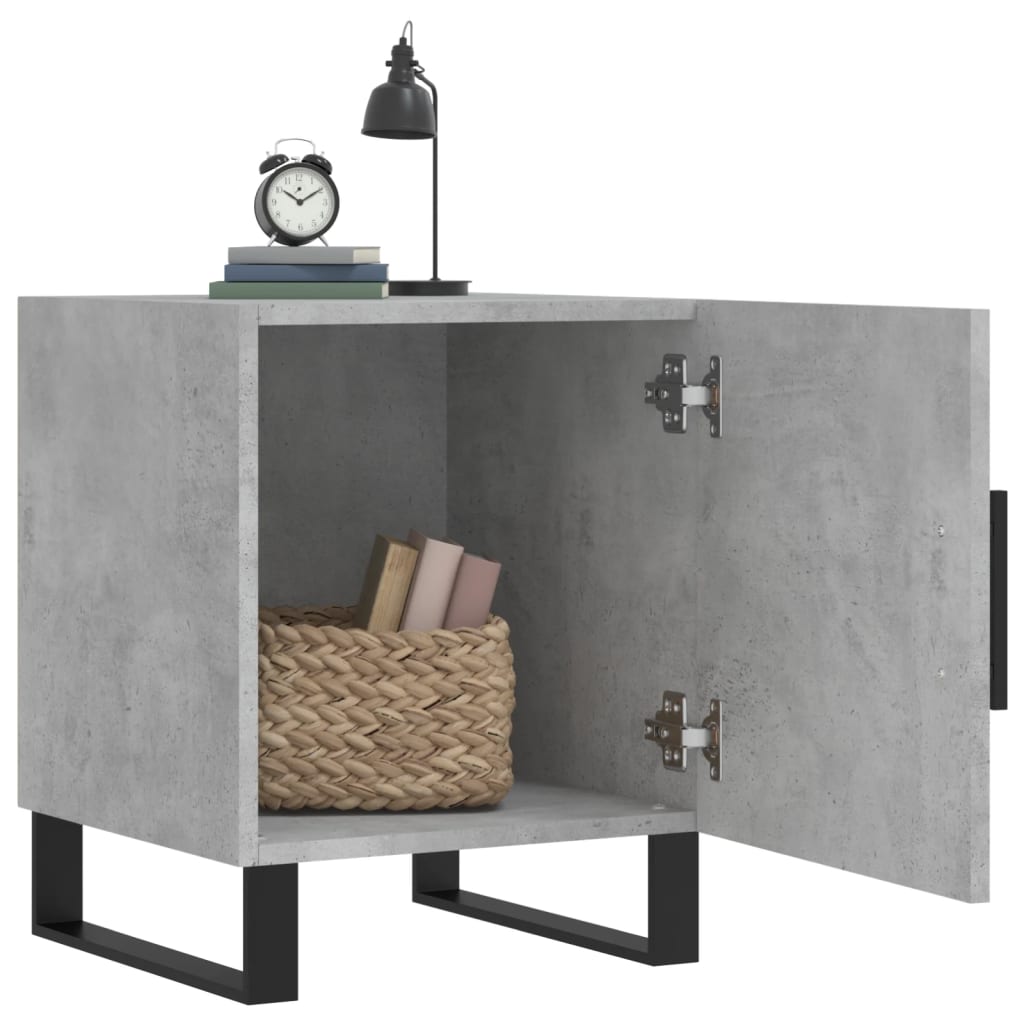 Mesitas Noche 2 Uds Madera Ingeniería Gris Hormigón 40x40x50 Cm_1