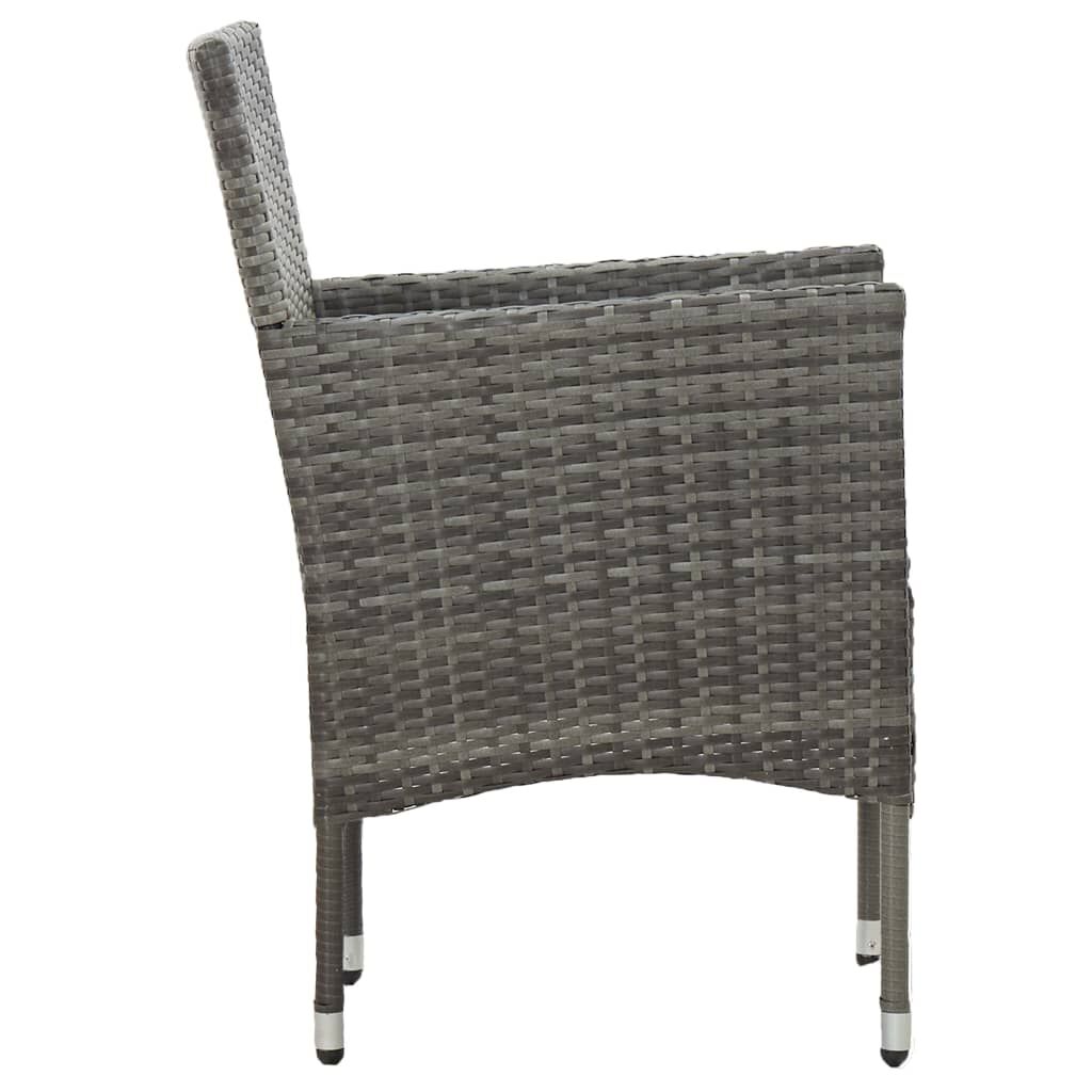 Vidaxl Sillas De Comedor Para Jardín 2 Unidades Ratán Sintético Gris_3