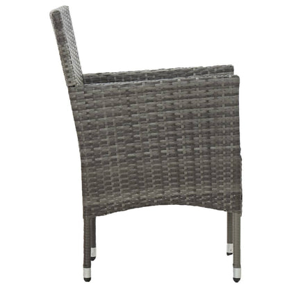 Vidaxl Sillas De Comedor Para Jardín 2 Unidades Ratán Sintético Gris_3