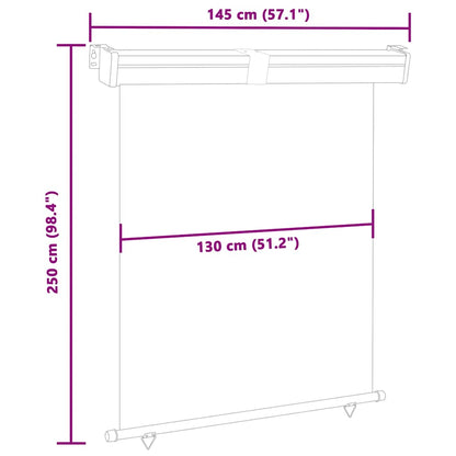 Vidaxl Toldo Lateral De Balcón Gris 145x250 Cm_2