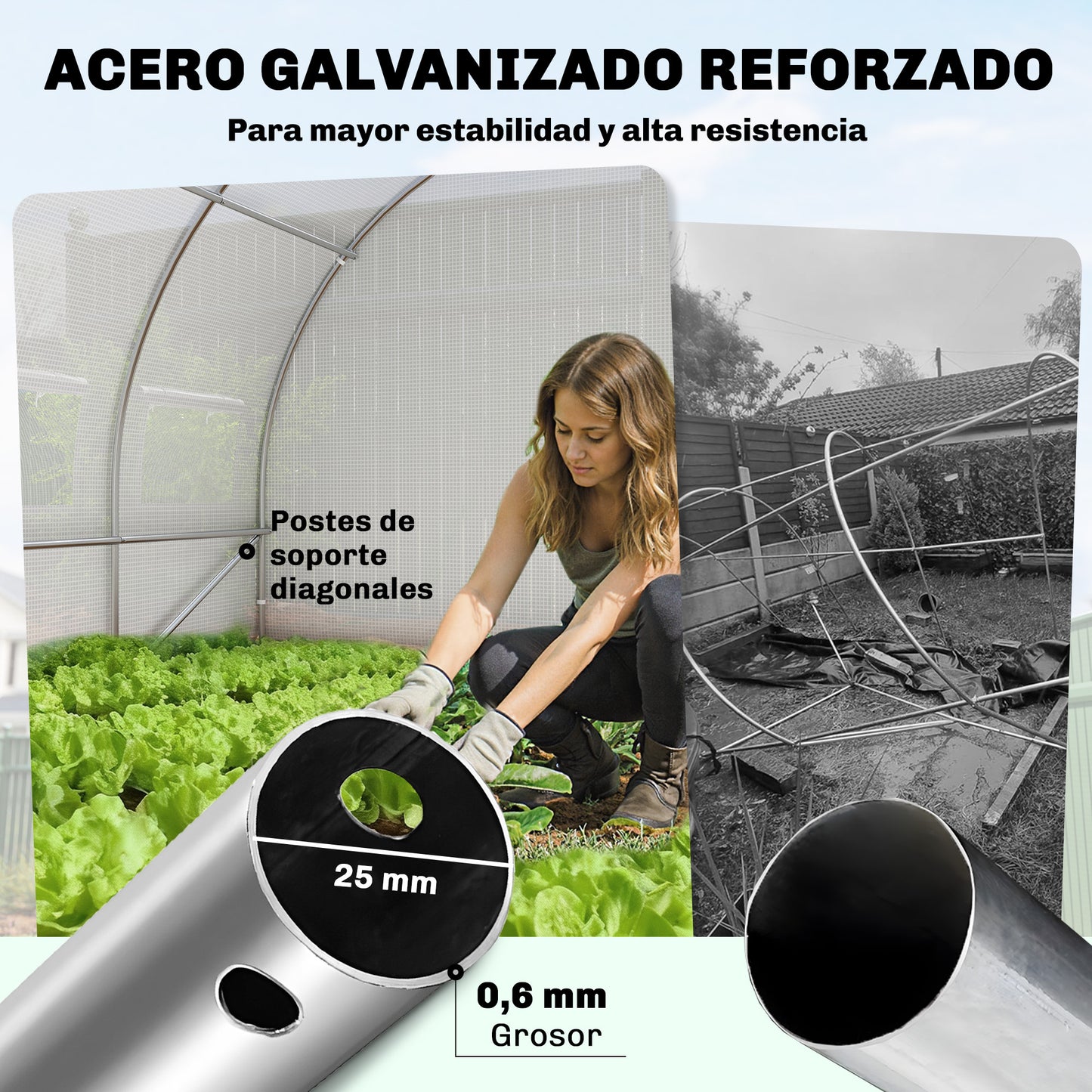 Outsunny Invernadero De Exterior 6x3x2 M_3
