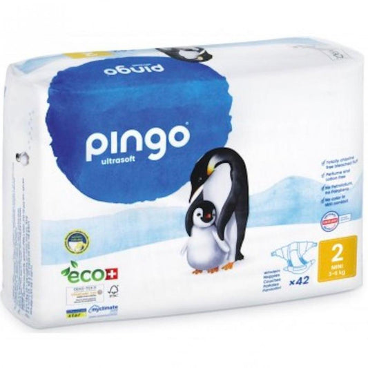 Pañales T2 (3-6kg) Pingo 42 Uds