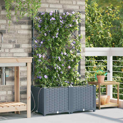 Vidaxl Jardineras Gris Claro 80 X 40 X 142 Cm Acero_1