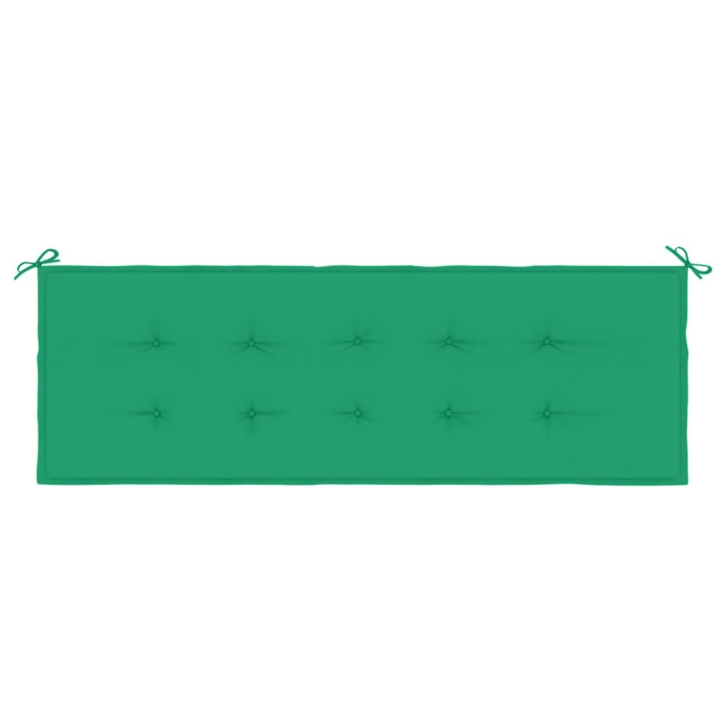 Vidaxl Cojín De Banco De Jardín Tela Oxford Verde 150x50x3 Cm_3