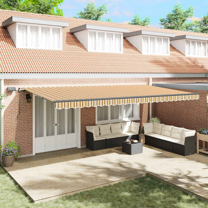 Toldo Retráctil Multicolor 600 X 350 Cm Tela Y Aluminio_1