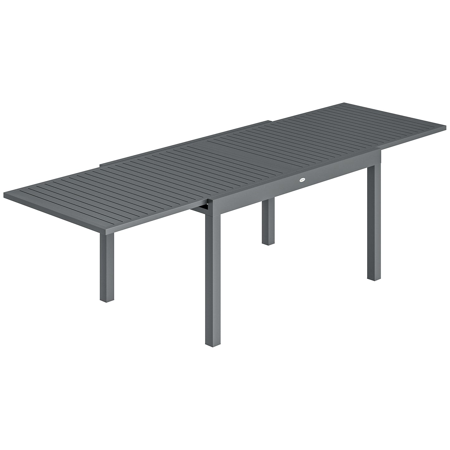 Outsunny Mesa De Jardín Exterior Extensible 135/270x90 Cm De Aluminio Gris_0
