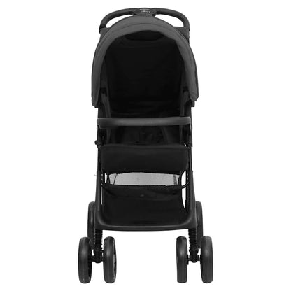 Vidaxl Carrito De Bebés 3 En 1 De Acero Gris Oscuro Y Negro_3