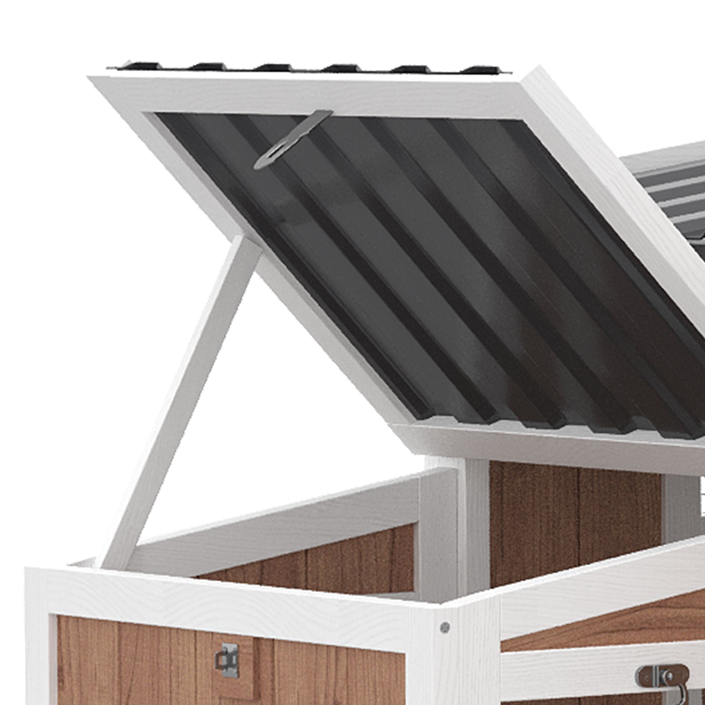 Pawhut Gallinero Para Exterior De Madera 145x90x92 Cm Para 2-4 Gallinas Marrón_3
