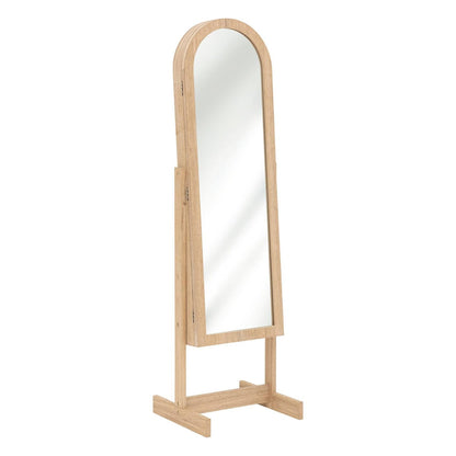 Well Home Armario Joyero Con Espejo 'soleya' En Madera Natural H.145cm_0