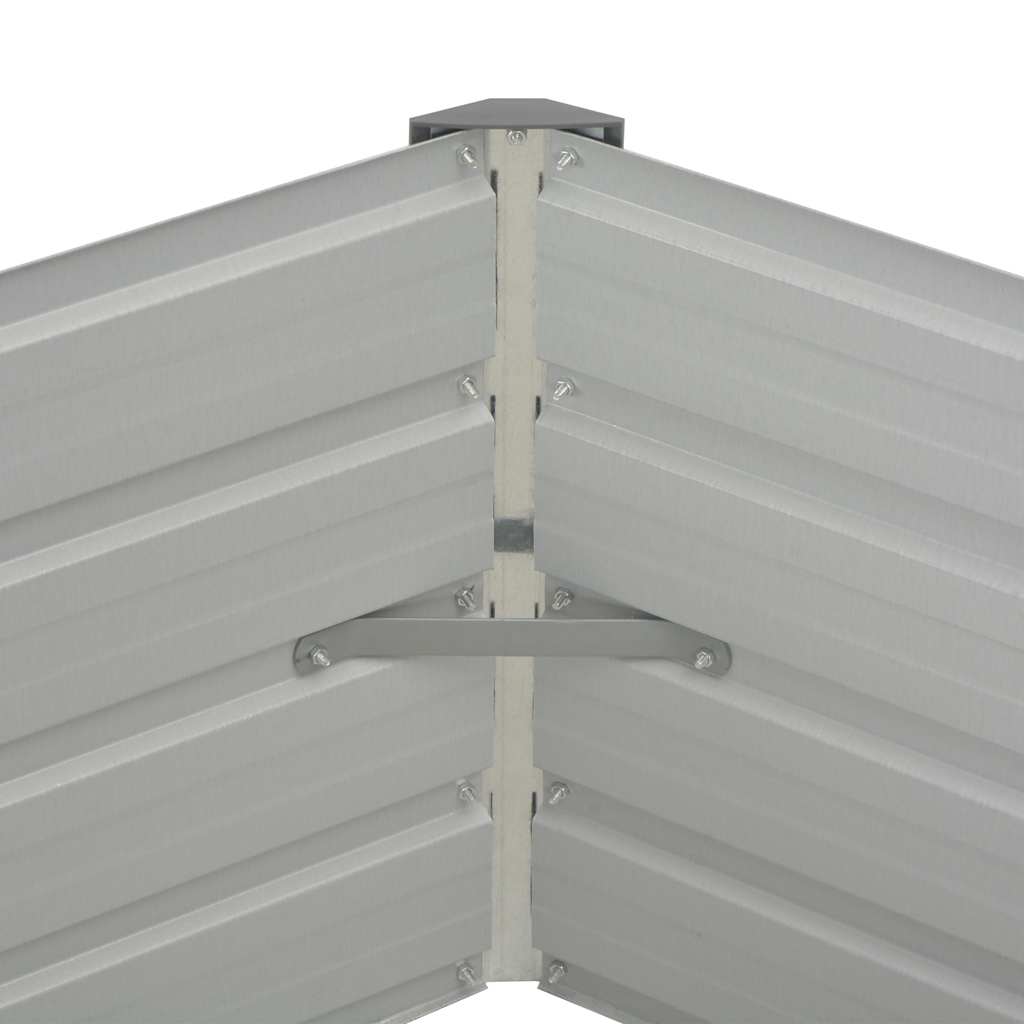Arriate Elevado De Acero Galvanizado Verde 129x129x45 Cm_4