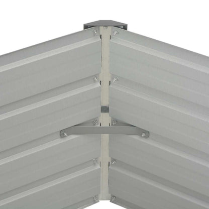Arriate Elevado De Acero Galvanizado Verde 129x129x45 Cm_4