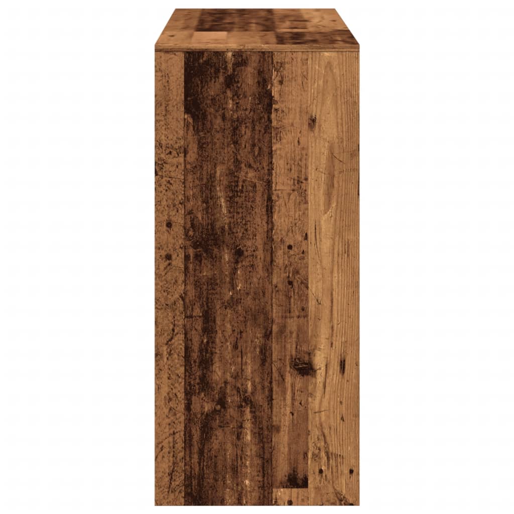 Mesa Bar Con Estante Madera Envejecida 124x46x103,5 Cm_3