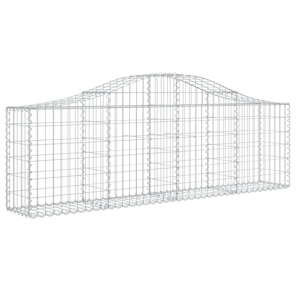 Cestas De Gaviones 7 Uds Forma De Arco Hierro 200x30x60/80 Cm_2
