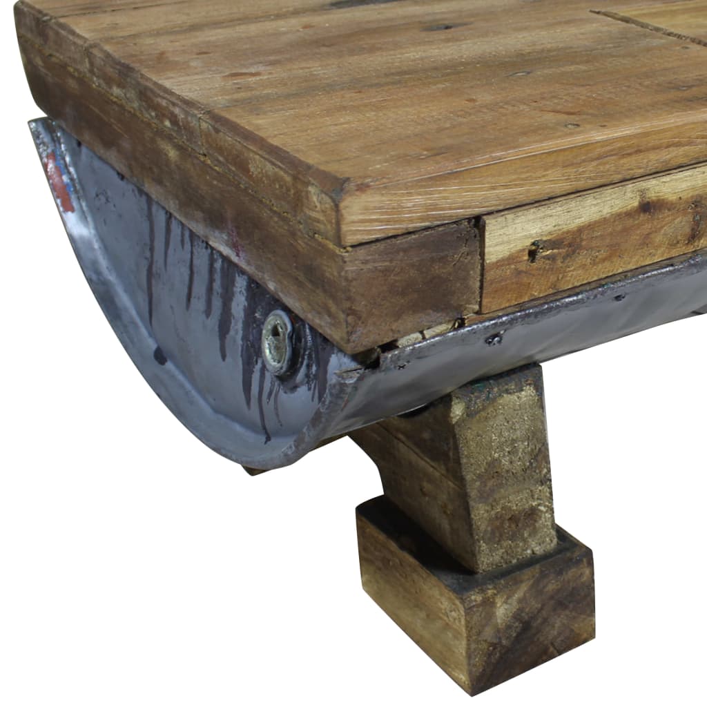 Mesa De Centro Madera Reciclada Mixta 90x50x35 Cm_3