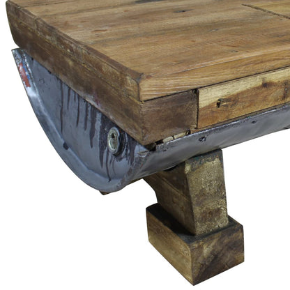 Mesa De Centro Madera Reciclada Mixta 90x50x35 Cm_3
