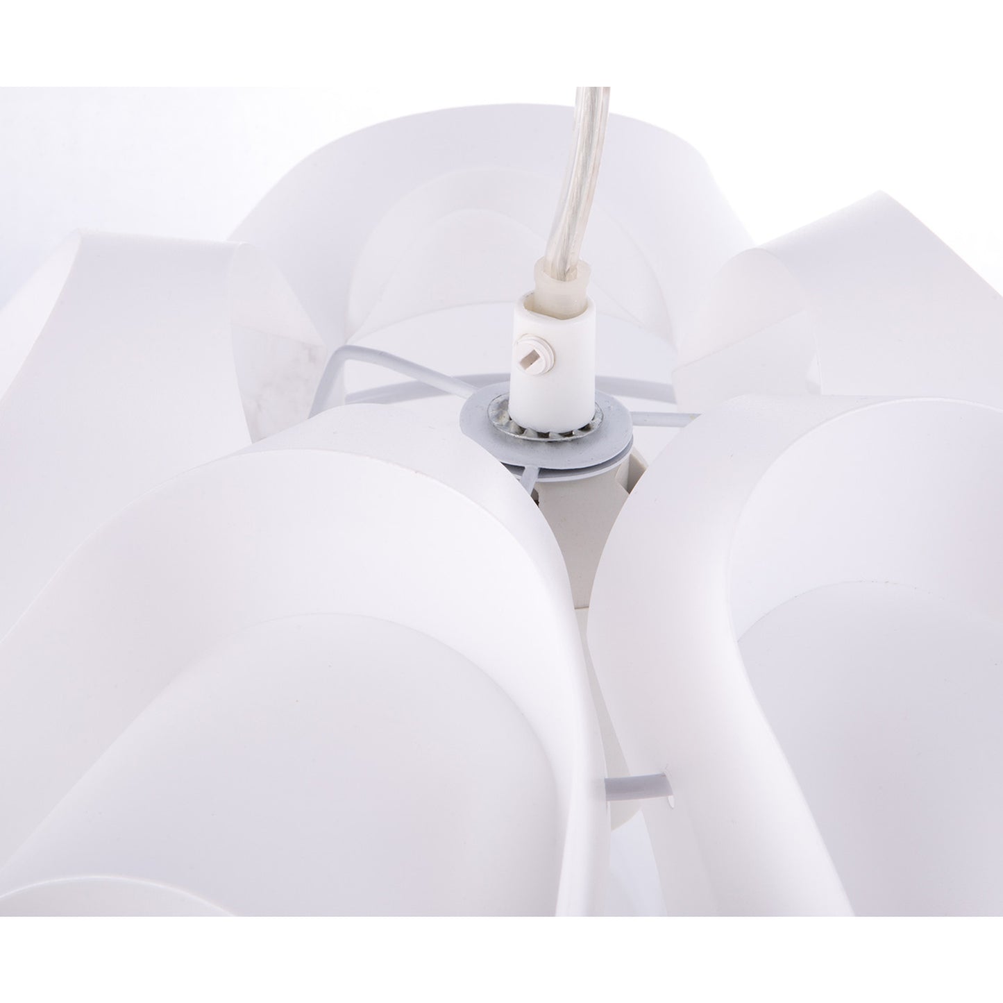 Lampara De Techo Modelo Happy, Pantalla Ligera Pvc, Ø33cm, Casquillo E27, Blanca_4