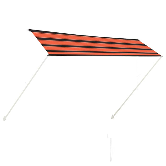 Toldo Retráctil Naranja Y Marrón 300x150 Cm_0