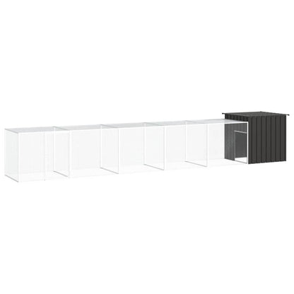 Vidaxl Jaula De Gallinas Acero Galvanizado Antracita 600x91x100 Cm_0