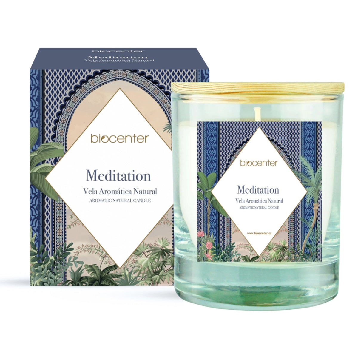 Vela natural Meditation - cera vegetal y aceites esenciales, 200 gr