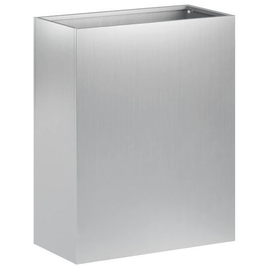 Macetero De Jardín Plateado 40 X 20 X 40 Cm Acero Galvanizado_0