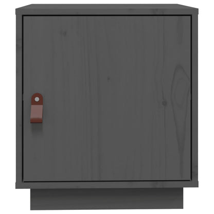 Mesitas De Noche 2 Uds Madera Maciza Pino Gris 40x34x45 Cm_4