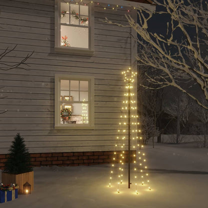 Vidaxl Árbol De Navidad Con Pincho 108 Led Blanco Cálido 180 Cm_1