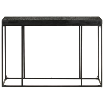Mesa Consola Madera Maciza De Acacia Y Mango Negro 110x35x76 Cm_0