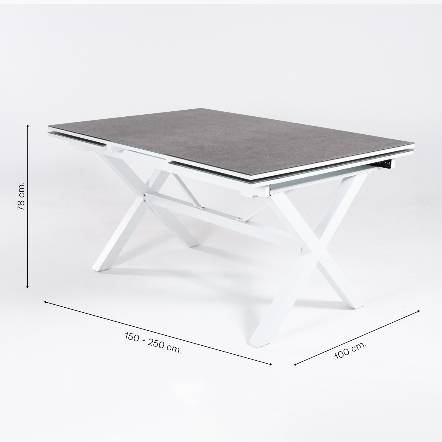 Conjunto De Mesas Y Sillas De Exterior, Reforzado, Aluminio, Color Blanco Y Negro_4