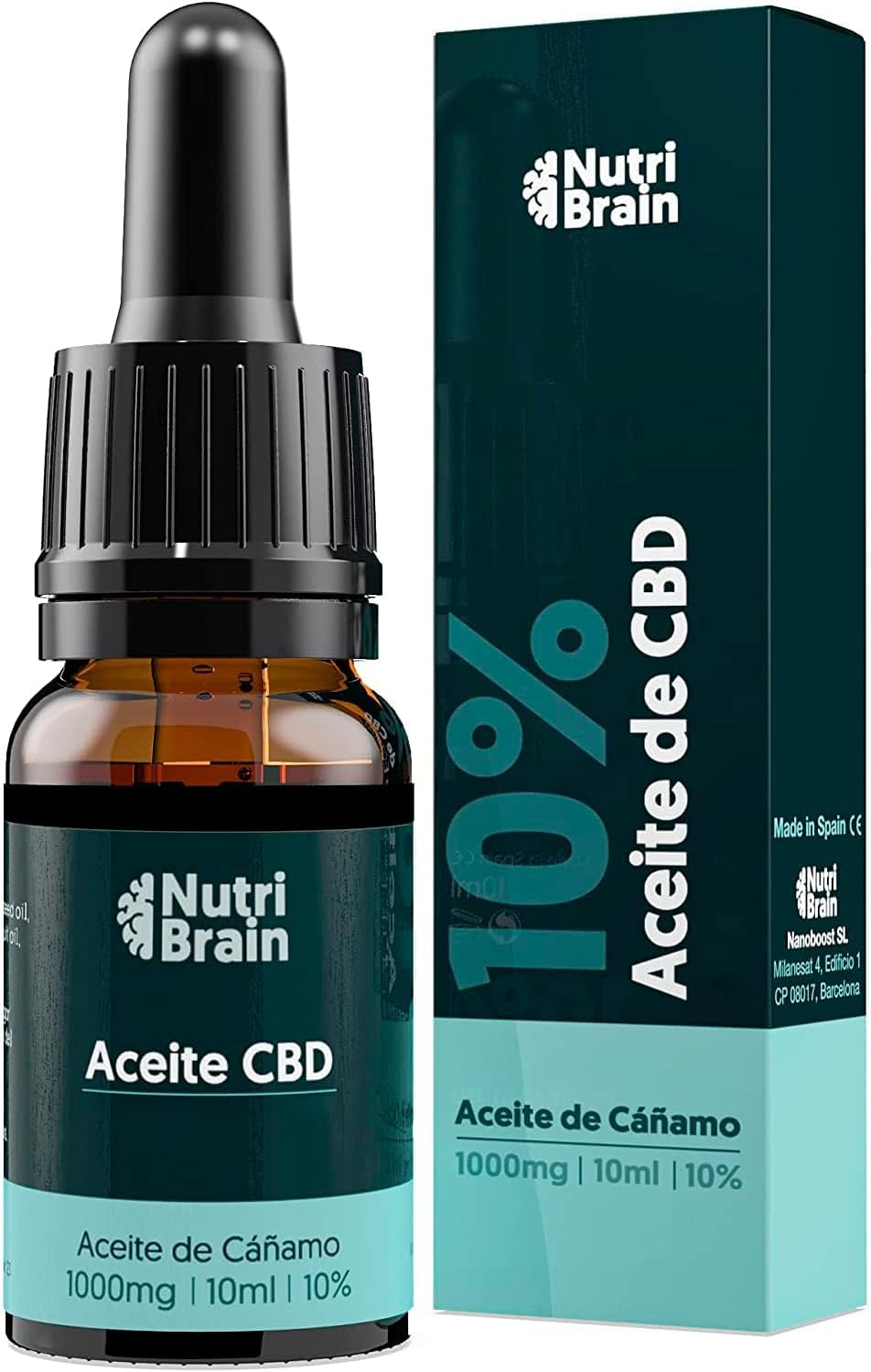 Aceite Cbd Espectro Completo 10% 1000mg Alta Potencia Nutribrain 10ml_0