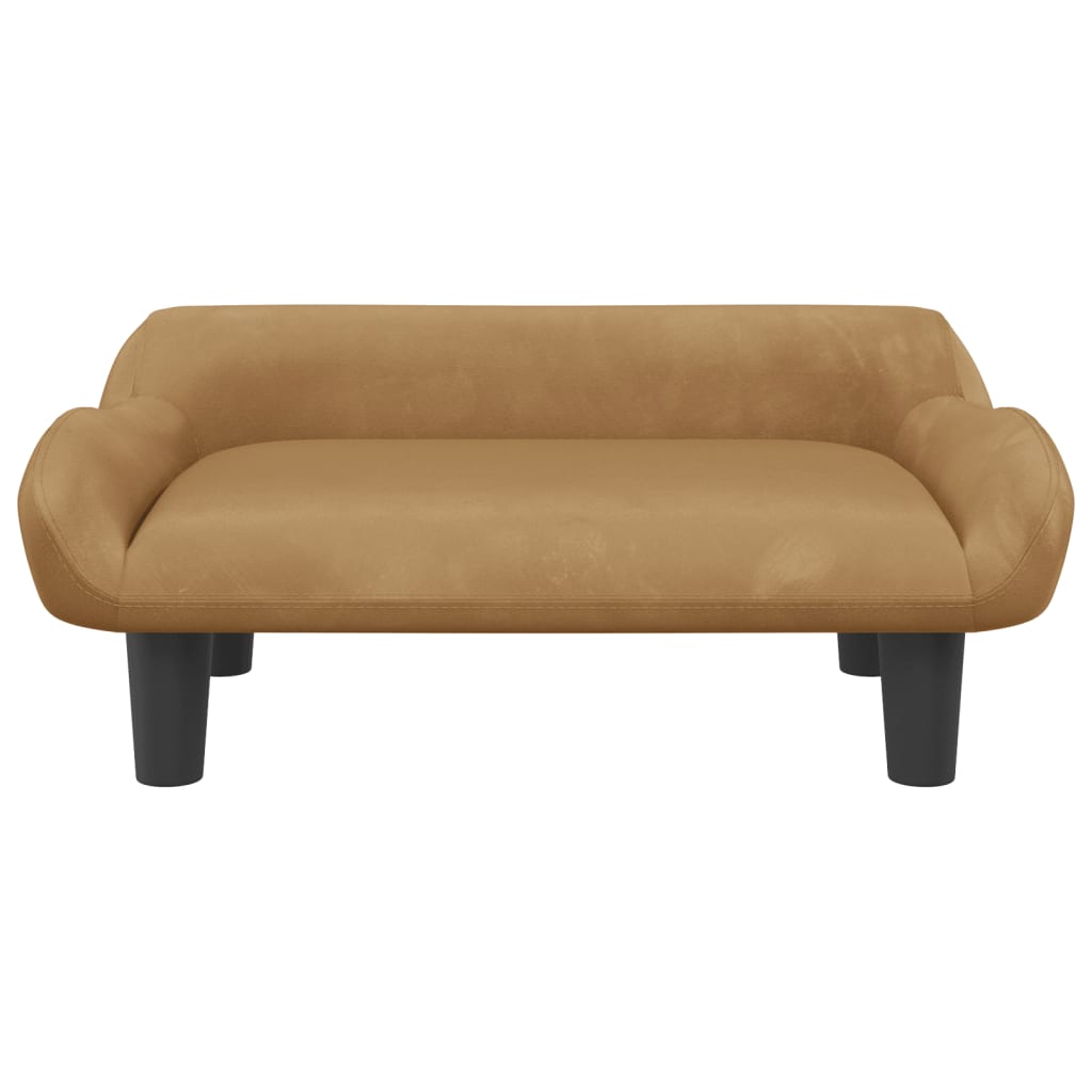 Cama Para Perros De Terciopelo Marrón 70x40x24 Cm / Vetonek_0