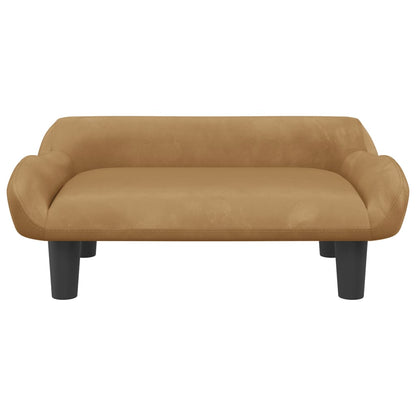 Cama Para Perros De Terciopelo Marrón 70x40x24 Cm / Vetonek_0