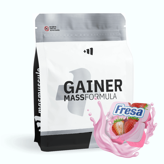 Gainer Mass Formula - 3 Kg - Fresa - Aumenta La Masa Muscular - Masmusculo_0