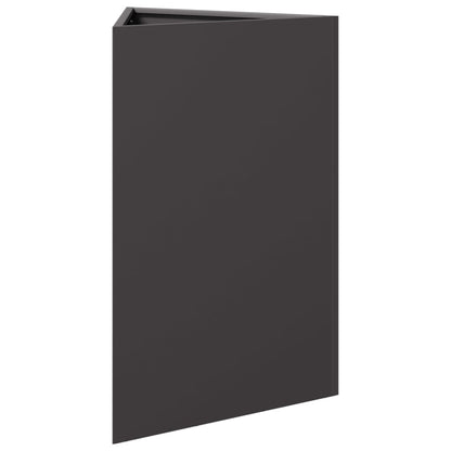 Jardineras Triangulares 2 Uds Acero Negro 50x43x75 Cm_5