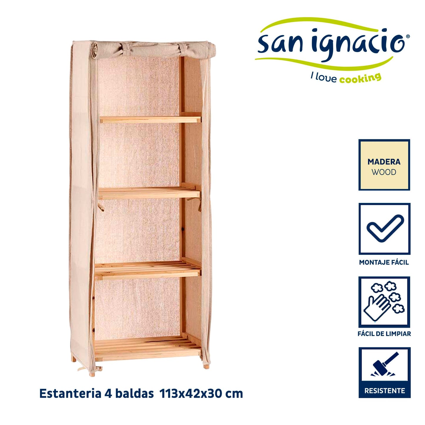 Estantería Tela Natural Kipit – Solución Chic Y Versátil Para Tu Hogar