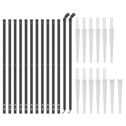 Cerca De Alambre Con Pinchos De Anclaje Gris Antracita 0,8x25 M / Vetonek_4