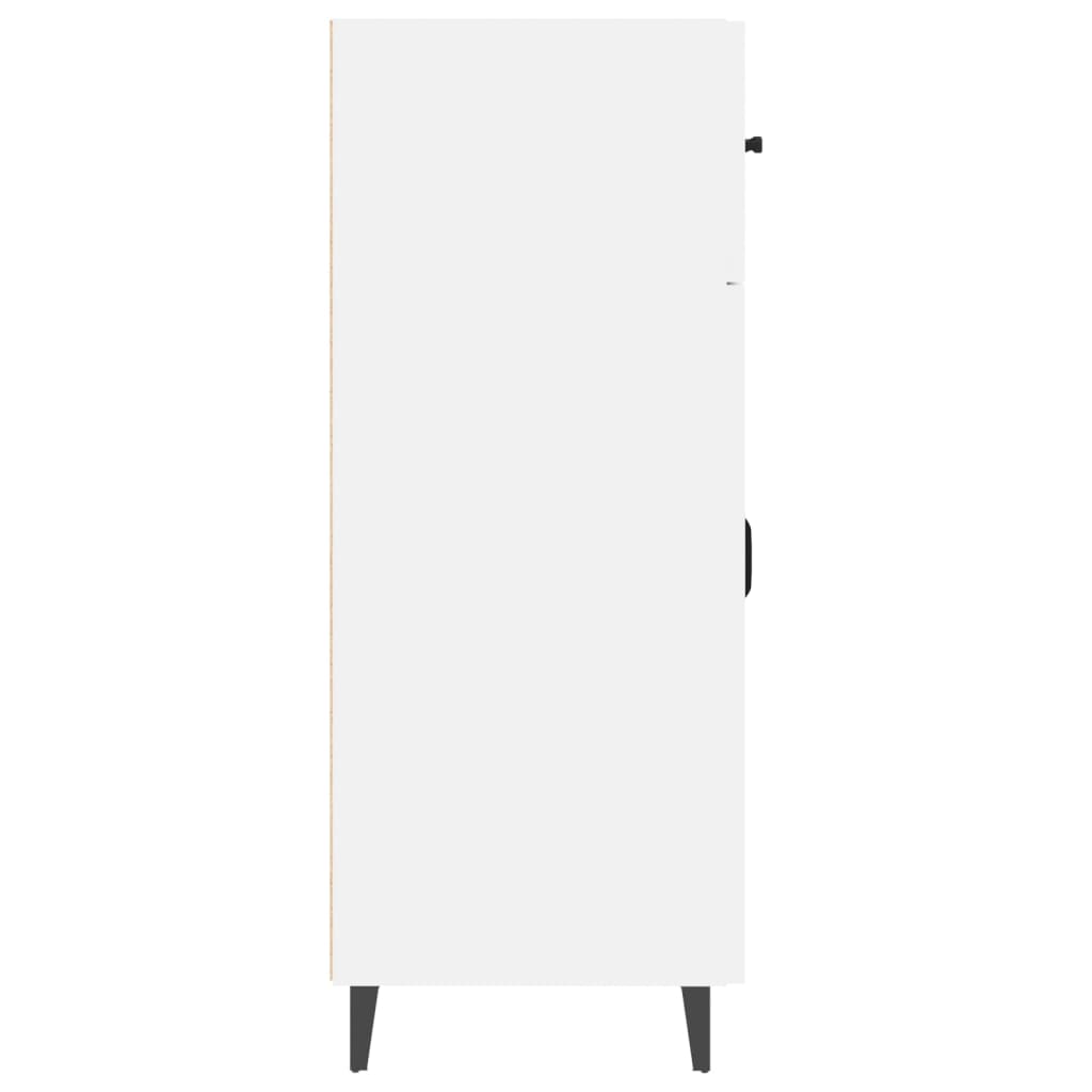 Aparador De Madera Contrachapada Blanco Brillante 69,5x34x90 Cm / Vetonek_4