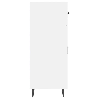 Aparador De Madera Contrachapada Blanco Brillante 69,5x34x90 Cm / Vetonek_4