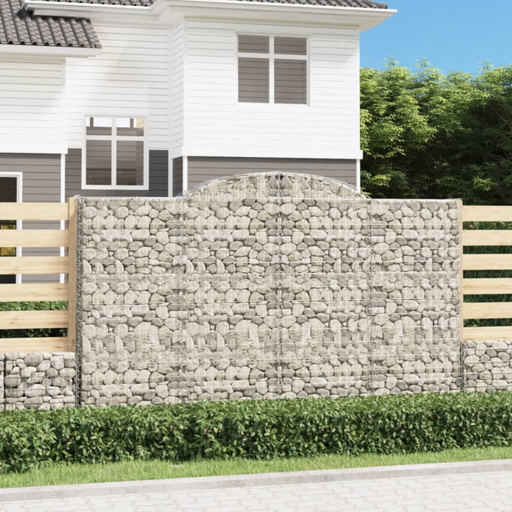 Cestas De Gaviones 9 Uds Forma De Arco Hierro 300x50x180/200 Cm_1