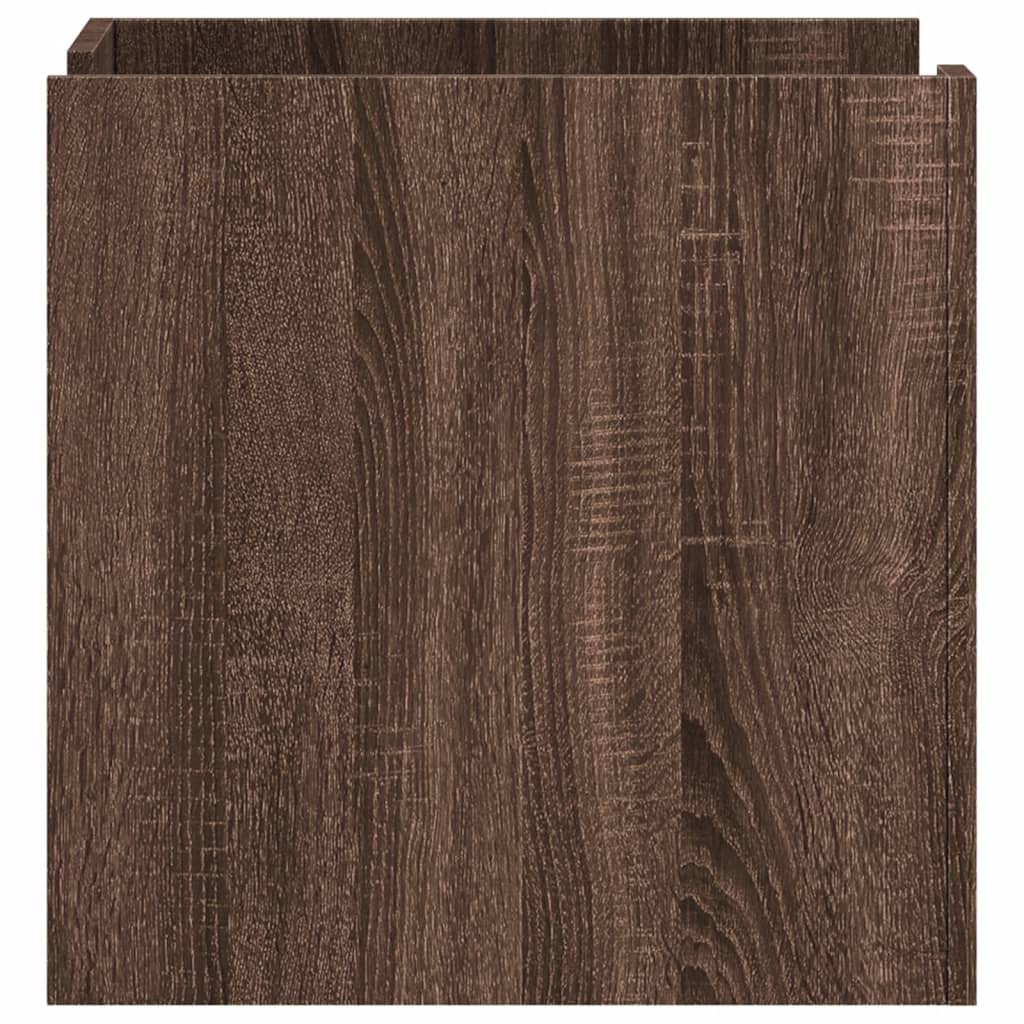 Mesita De Noche Madera De Ingeniería Roble Marrón 45x50x50 Cm_3