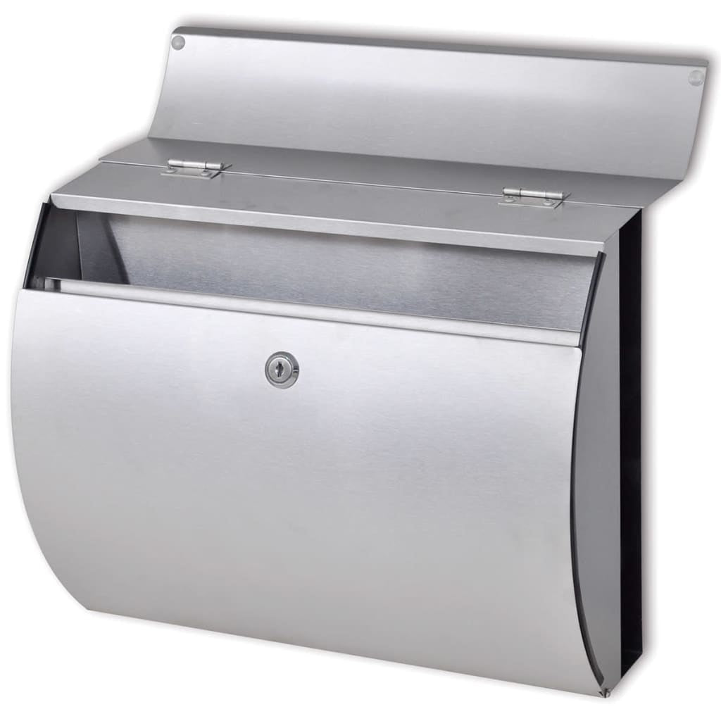 Vidaxl Buzón Con Soporte De Acero Inoxidable_2