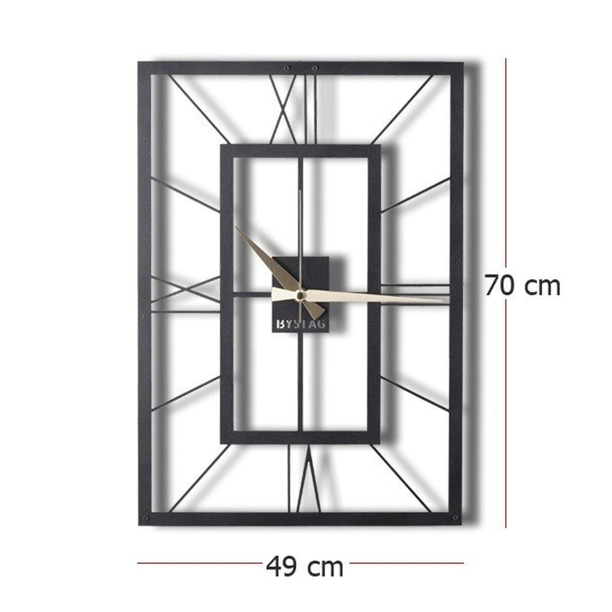 Reloj De Pared Cuadrado Metal 70x49_1